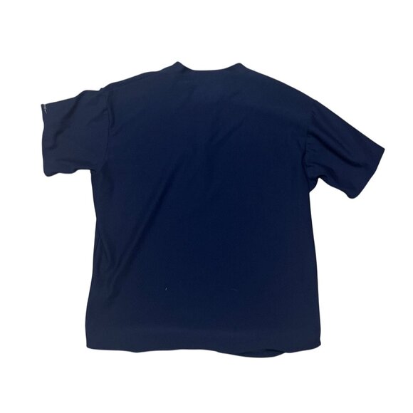 Nike Dri-Fit Mens XL Navy Blue Short Sleeve Half-Zip Activewear Shirt - Picture 4 of 5